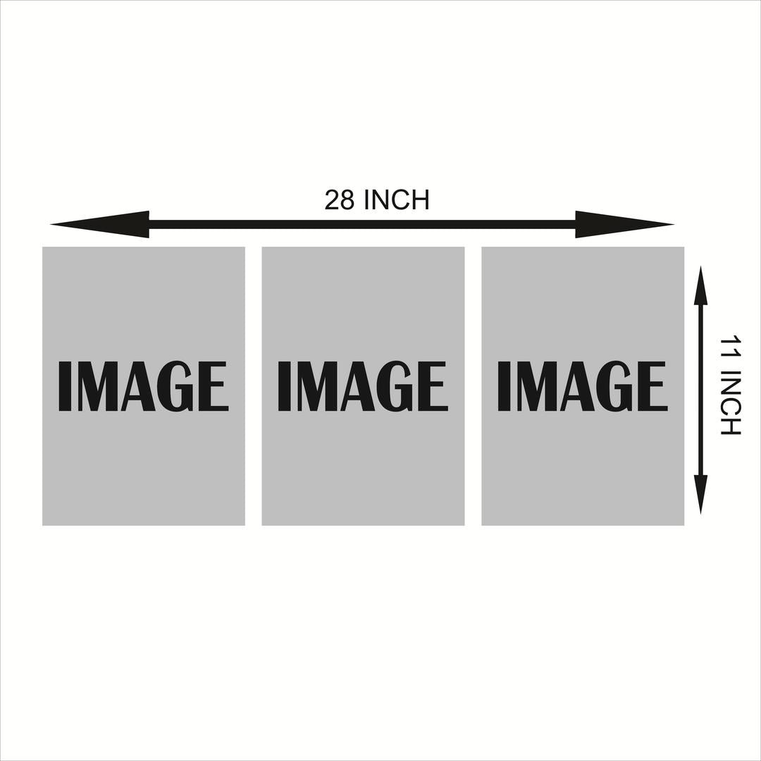 3 Pcs Allah Muhammad Design Wall Frame - Multicolor Adjustable Shelves