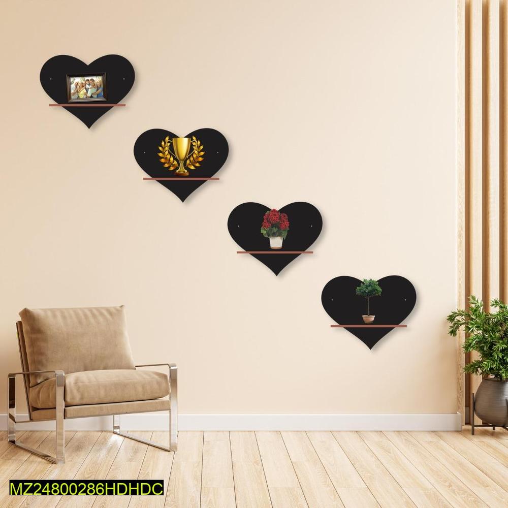 Heart Wall Hanging Shelves, Pack of 4
