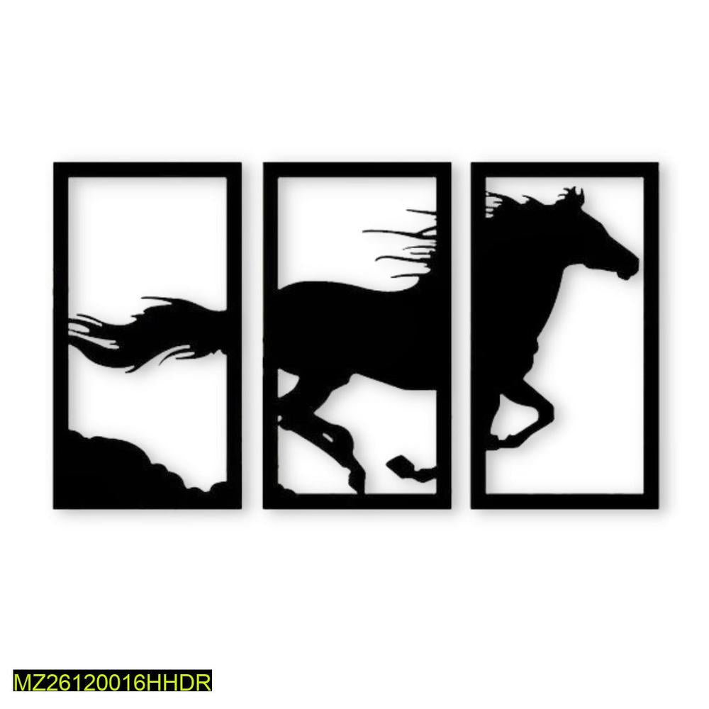 Three Panel Horse Frame, Wall Decor