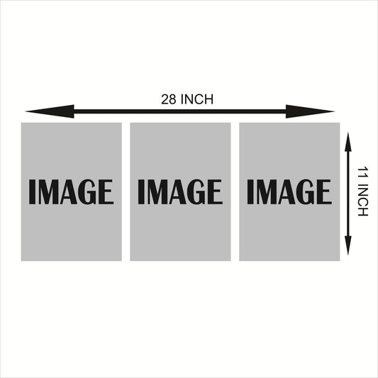3 Pcs Allah Muhammad Design Wall Frame - Multicolor Adjustable Shelves