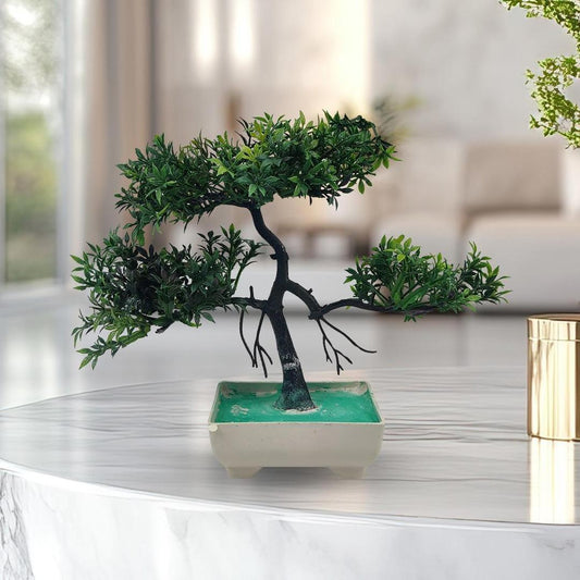 Artificial Green Bonsai Tree - 1 Pc