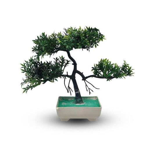 Artificial Green Bonsai Tree - 1 Pc