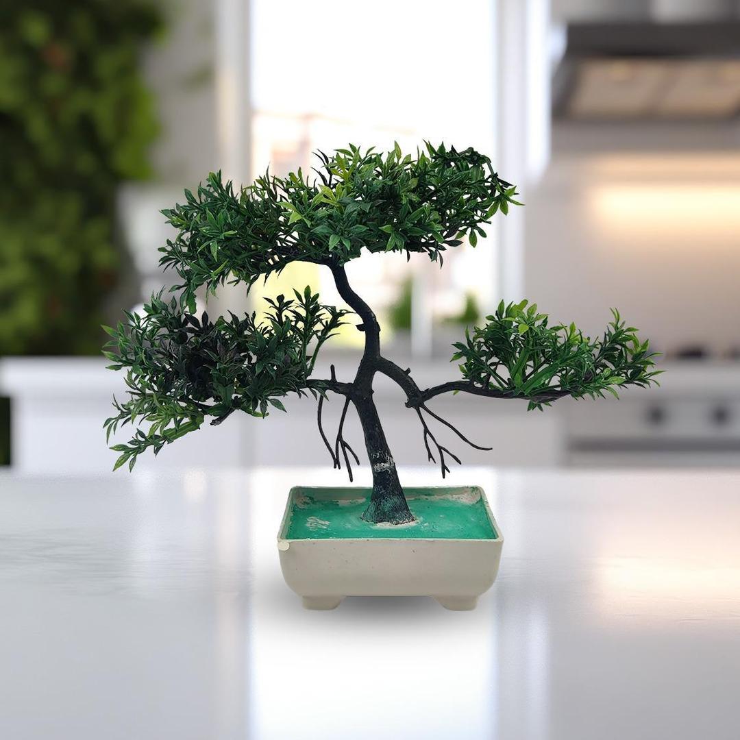 Artificial Green Bonsai Tree - 1 Pc