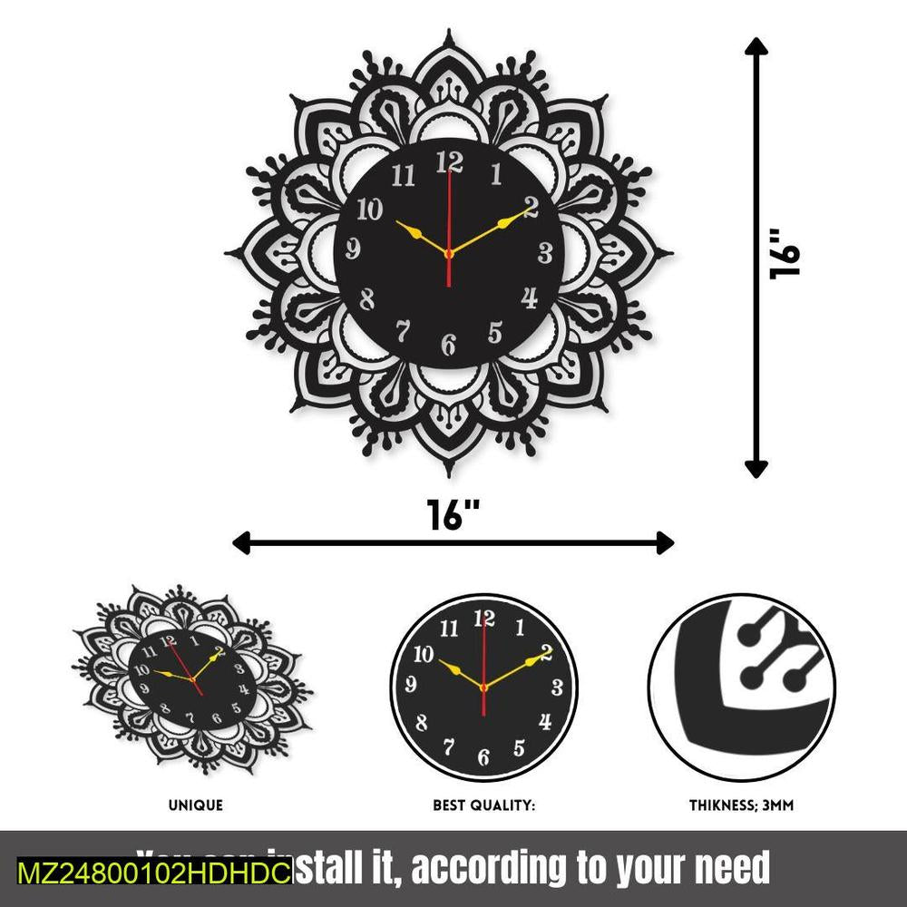 Sun Round Analogue Wall Clock