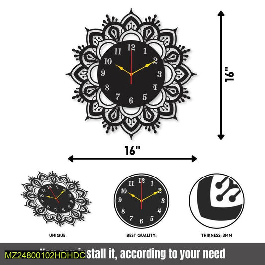 Sun Round Analogue Wall Clock