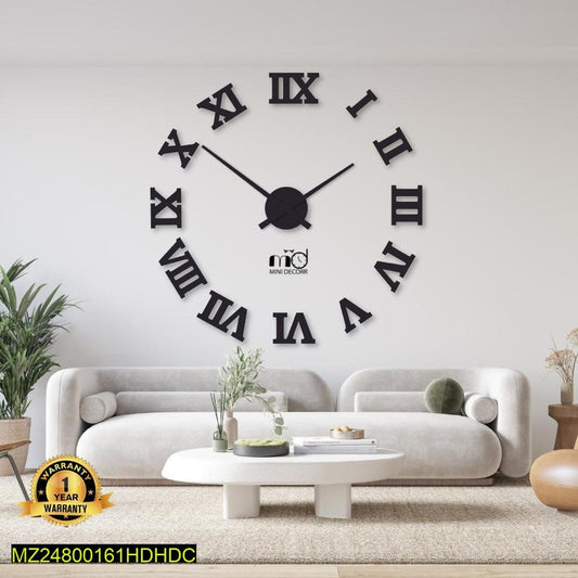 Beautiful Roman Digit Wood Wall Clock